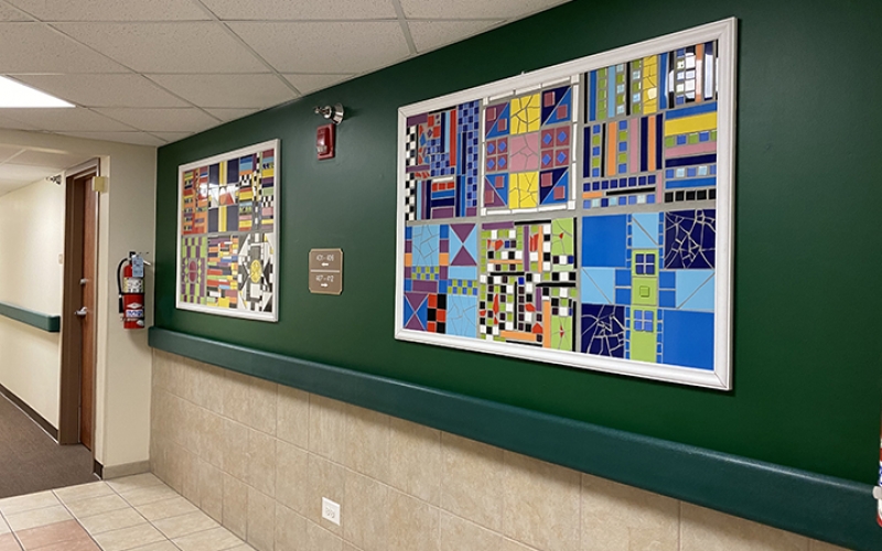 Hallway art mosaic 