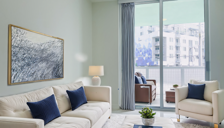 Meridian Point Midrise living room
