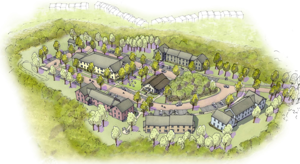 Rendering sketch of Spring Rock Village