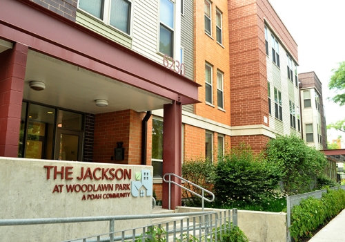 The Jackson entrance and sign 