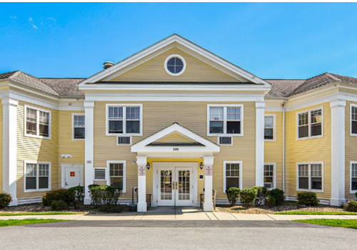 Front-facing view of the entry way of Westport Village.