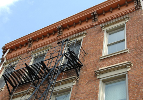 Wesley Estates exterior fire escape