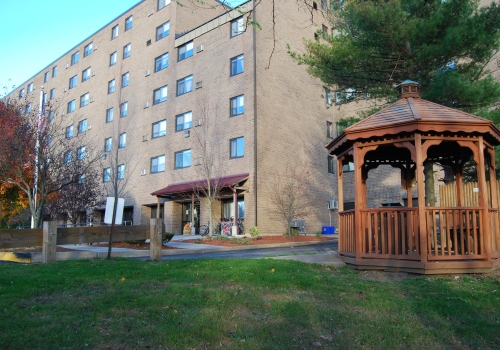 Hillcrest Village exterior and gazebo